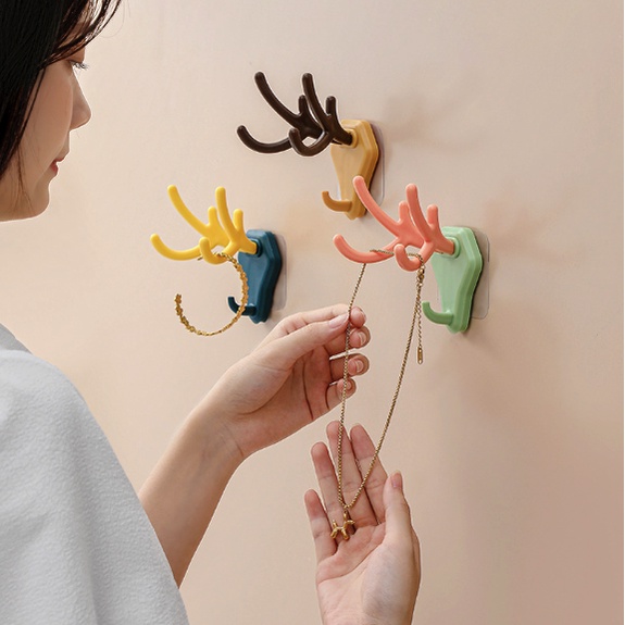 Móc Treo Đồ Sừng Tuần Lộc/ Vật Dụng Móc Trang Trí Decor Gia Đình H203