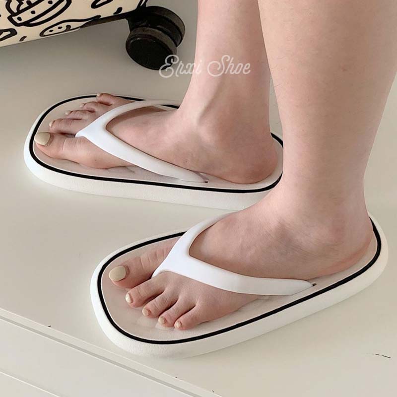 Oeteo Dép Xỏ Ngón Đế Bằng Thiết Kế Đơn Giản Thời Trang Cho Nữ