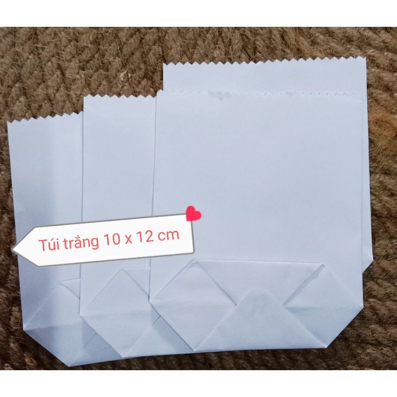Combo 100 túi trắng 10 x 12 cm