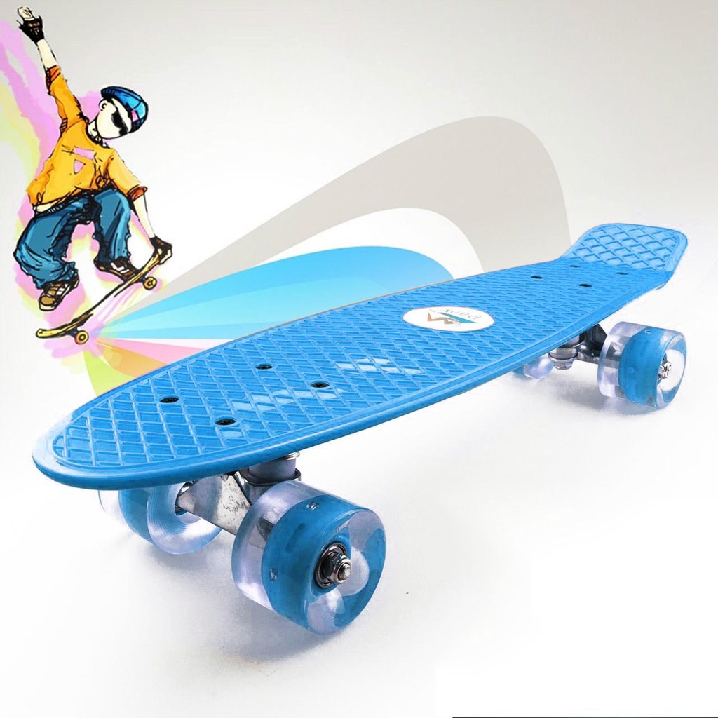 Ván trượt Skateboard Penny nhiều màu có bánh đèn led phát sáng