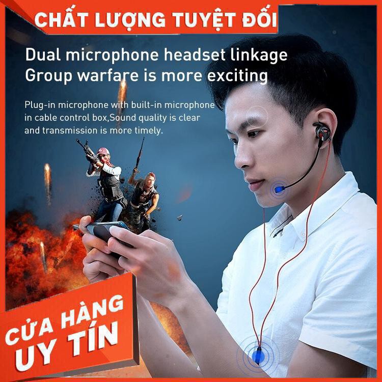 Tai nghe nhét trong có giắc cắm 3.5mm/Type-C dùng để chơi game PUBG kèm micro có thể tháo lắp - Hàng nhập khẩu