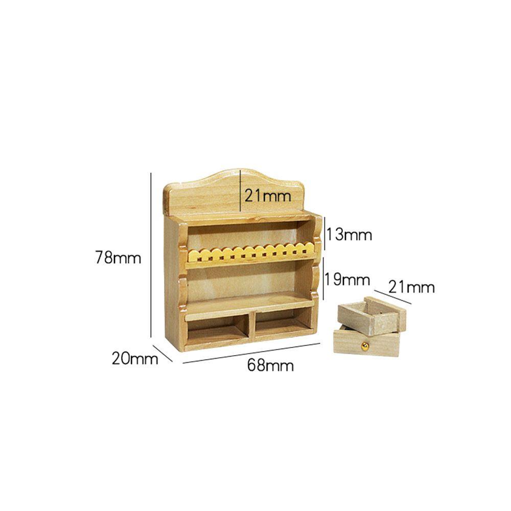 Mô Hình Kệ Mini Tỉ Lệ 1 / 12 Dùng Để Trang Trí Nhà Búp Bê