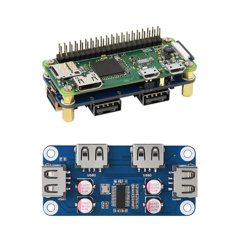 Bảng mạch mở rộng USB 2.0 HUB HAT cho Raspberry Pi 4 B 3 B+ 3 B 2B Zero Zero&lt;br&gt;