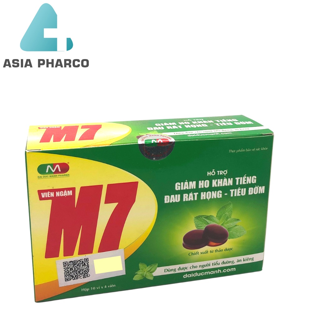 Viên ngậm ho M7 - hỗ trợ giảm ho khan tiếng, đau rát họng - tiêu đờm
