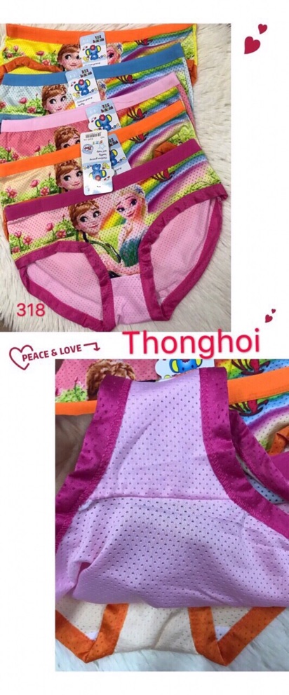 Quần Lót Elsa Thông Hơi Đùi - Chéo Cho Bé (8-30kg)