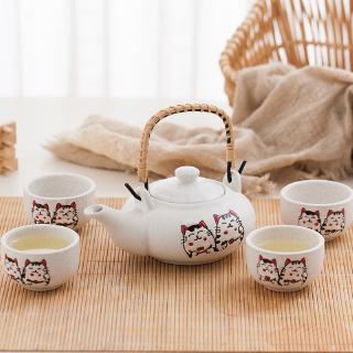 Bộ ấm trà gốm phong cách Nhật Bản