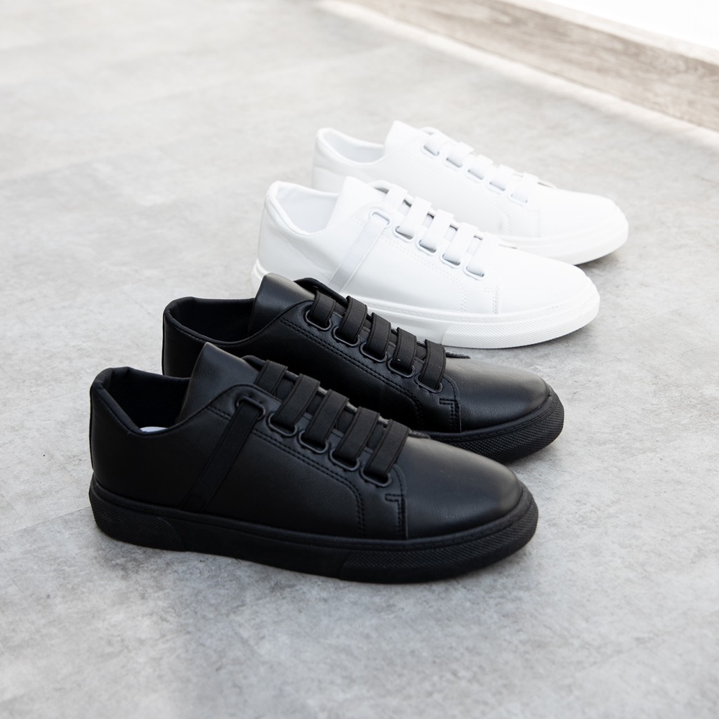 [Mã SKAMFS114M giảm 10% đơn 100K] Giày Thể Thao Nam MWC giày sneaker da trơn dây thun basic nam tính NATT - 5334