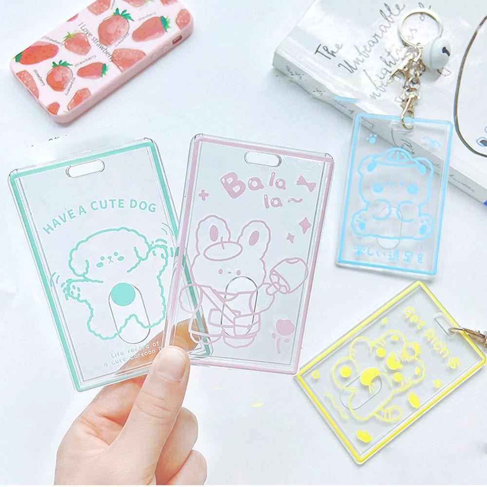 Ví Đựng Thẻ Hình Vuông In Hoạt Hình Gấu Thỏ Kiểu Nhật Bản Dùng Làm Quà Tặng Cho Bạn Gái