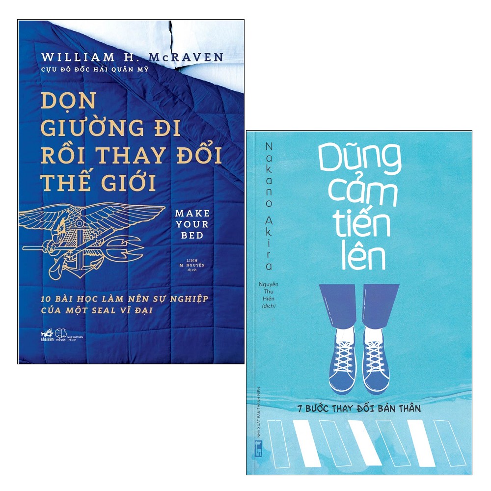 Sách - Combo: Dọn Giường Đi Rồi Thay Đổi Thế Giới + Dũng Cảm Tiến Lên - 7 Bước Thay Đổi Bản Thân