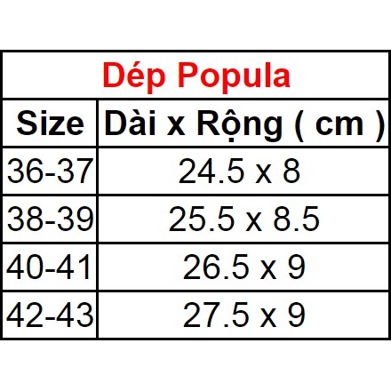 DÉP ĐÚC NAM NỮ POPULAR 4 MÀU SIÊU LẠ (có ảnh size)