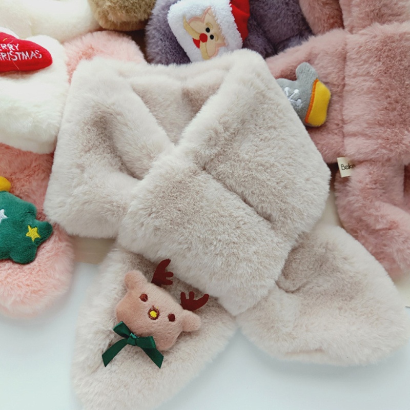 Khăn Choàng Cổ Giữ Ấm Họa Tiết Hoạt Hình Dễ Thương Cho Bé