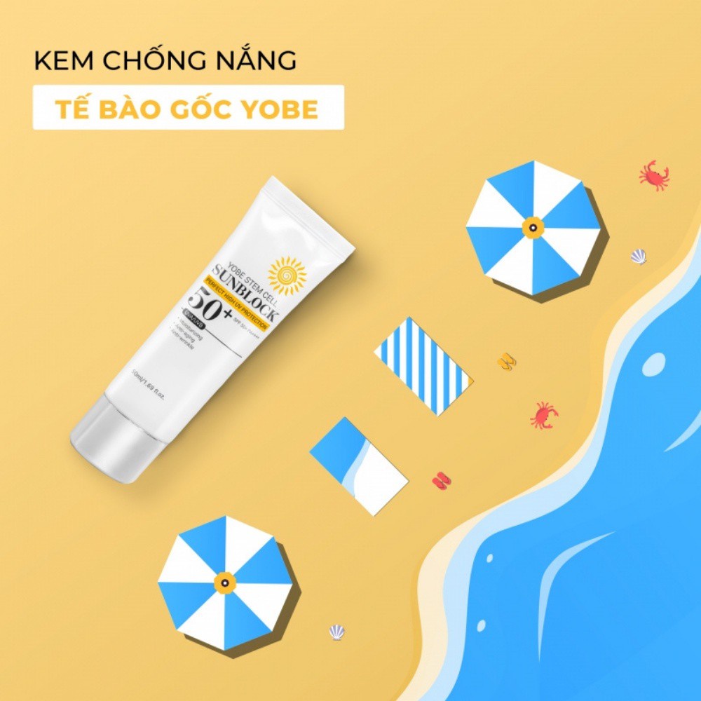 Kem chống nắng tế bào gốc 😍CHÍNH HÃNG 😍 YOBE chiết xuất thiên nhiên dưỡng ẩm | BigBuy360 - bigbuy360.vn