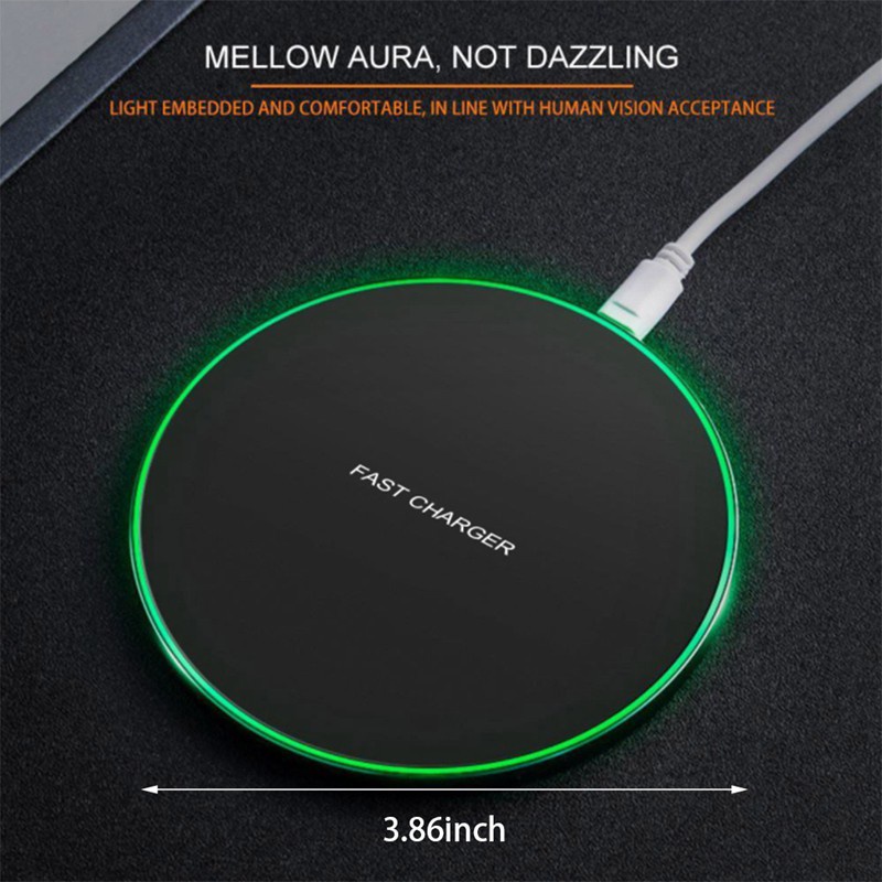 COD 10W Fast Wireless Charger,for Samsung Galaxy S10 S9 S8 Note 9 USB Qi G5VN