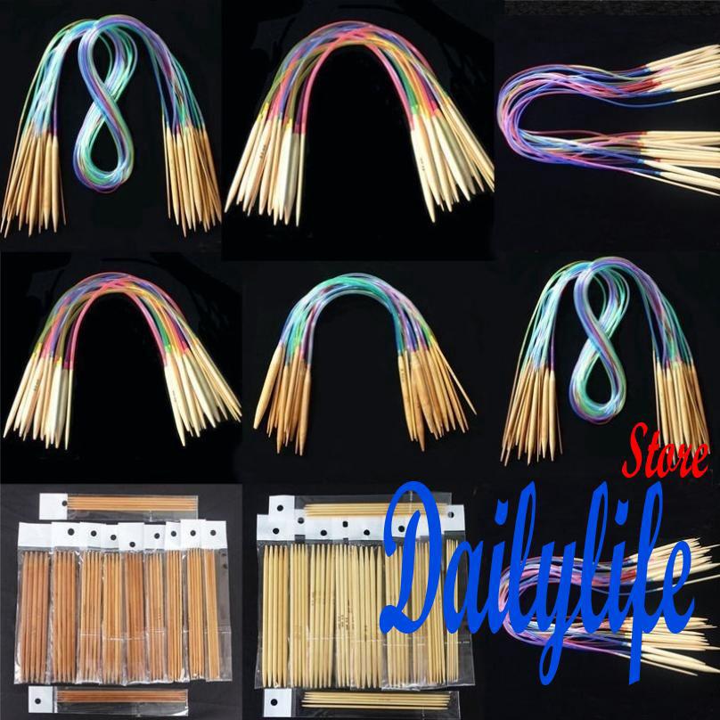 Set 18 kim đan len vòng bằng gỗ chuyên dụng chất lượng cao 40cm nhiều màu sắc