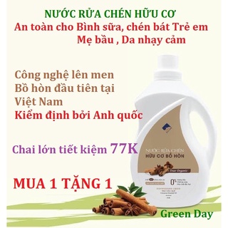2 Lít Dầu rửa bát, rửa bình sữa Bồ Hòn Ecocare gốc thực vật