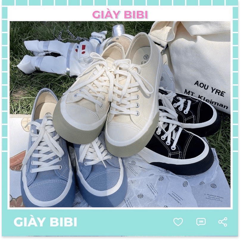 💙 Giày Thể Thao Độn Đế Nữ Viền Màu Phong Cách Thời Trang cá tính đơn giản đế cao thời trang mẫu mới hot