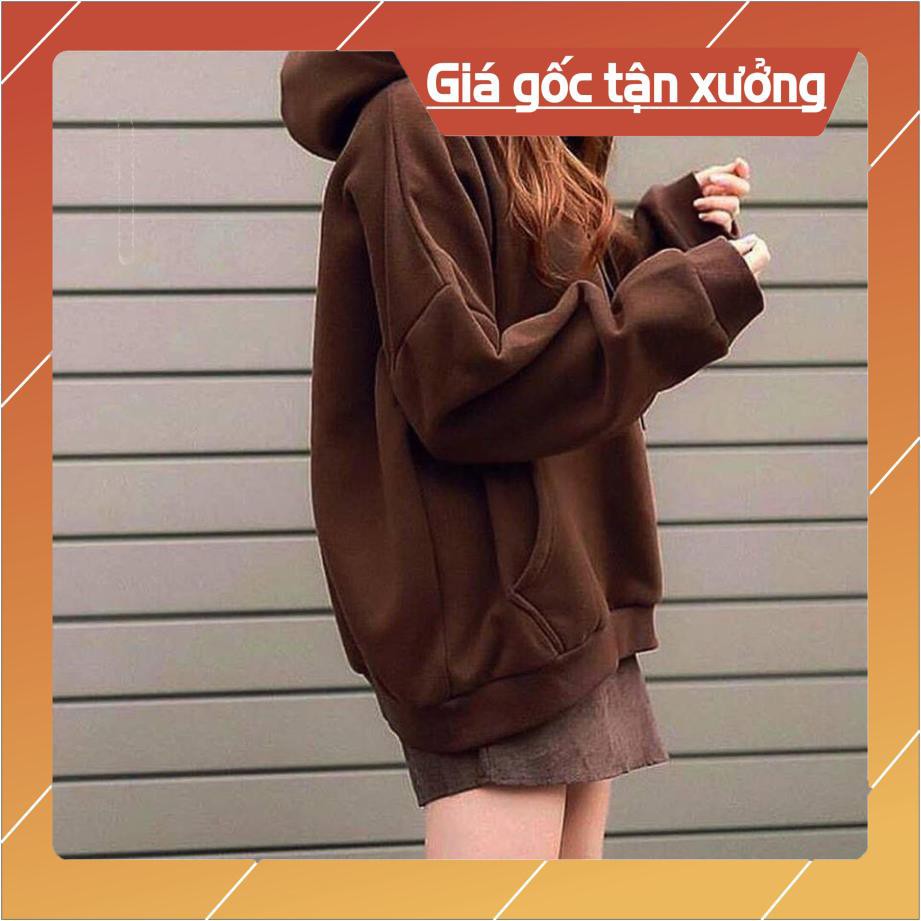 Áo hoodie trơn tay dài nỉ basic unisex | BigBuy360 - bigbuy360.vn