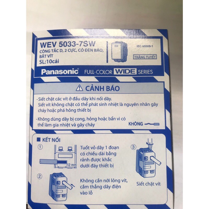 Hạt công tắc 20A, hạt bình nóng lạnh Panasonic Wide