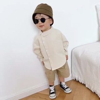 Áo sơ mi cúc lệch phong cách Hàn Quốc cực xinh cho bé