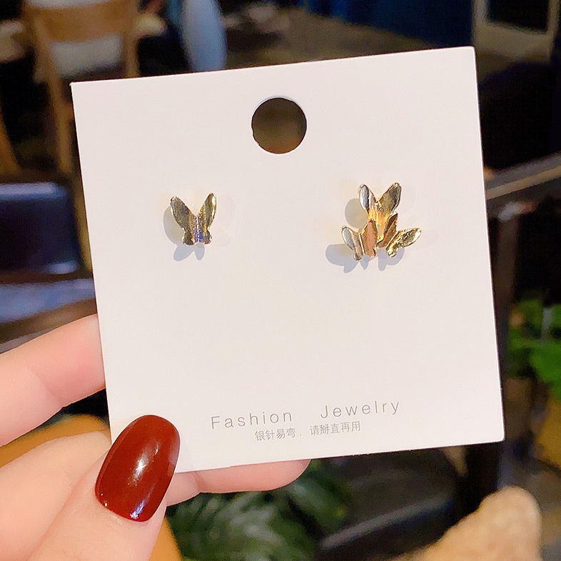 Bông tai hình bướm mạ vàng phong cách đơn giản nữ tính ANNIE D96