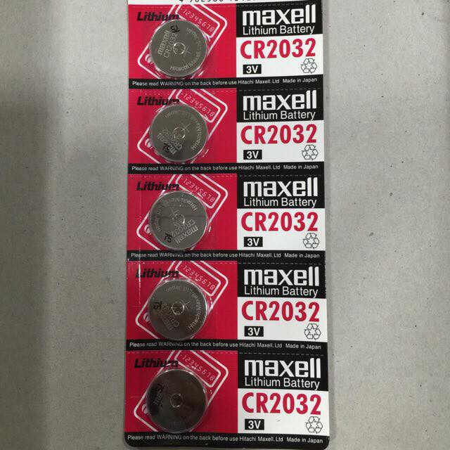 Vỉ 5 viên pin Maxell CR2032 2032 Lithium Chính Hãng Japan