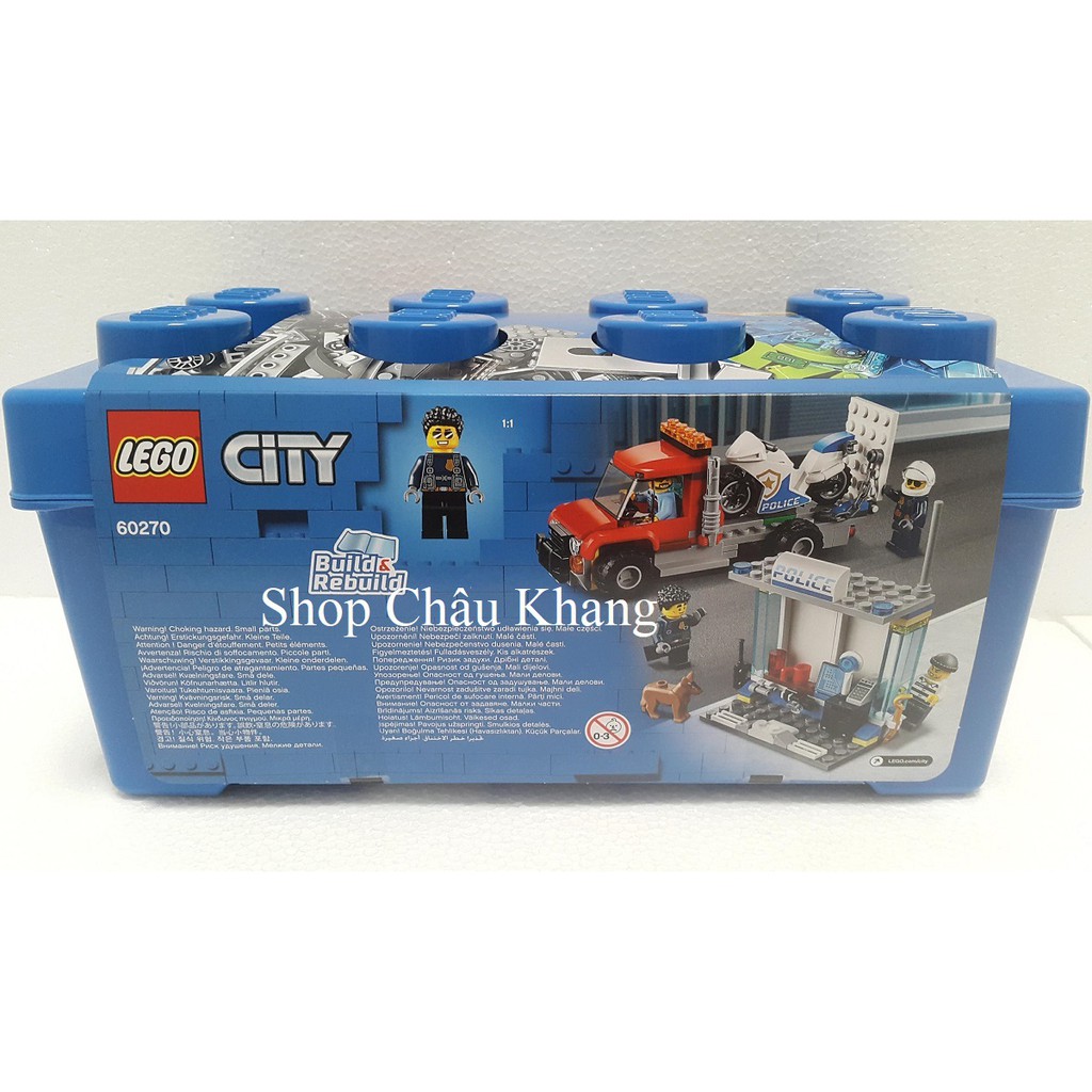 Bộ lắp ráp Thùng Gạch Cảnh Sát - LEGO City 60270 (301 Chi Tiết)