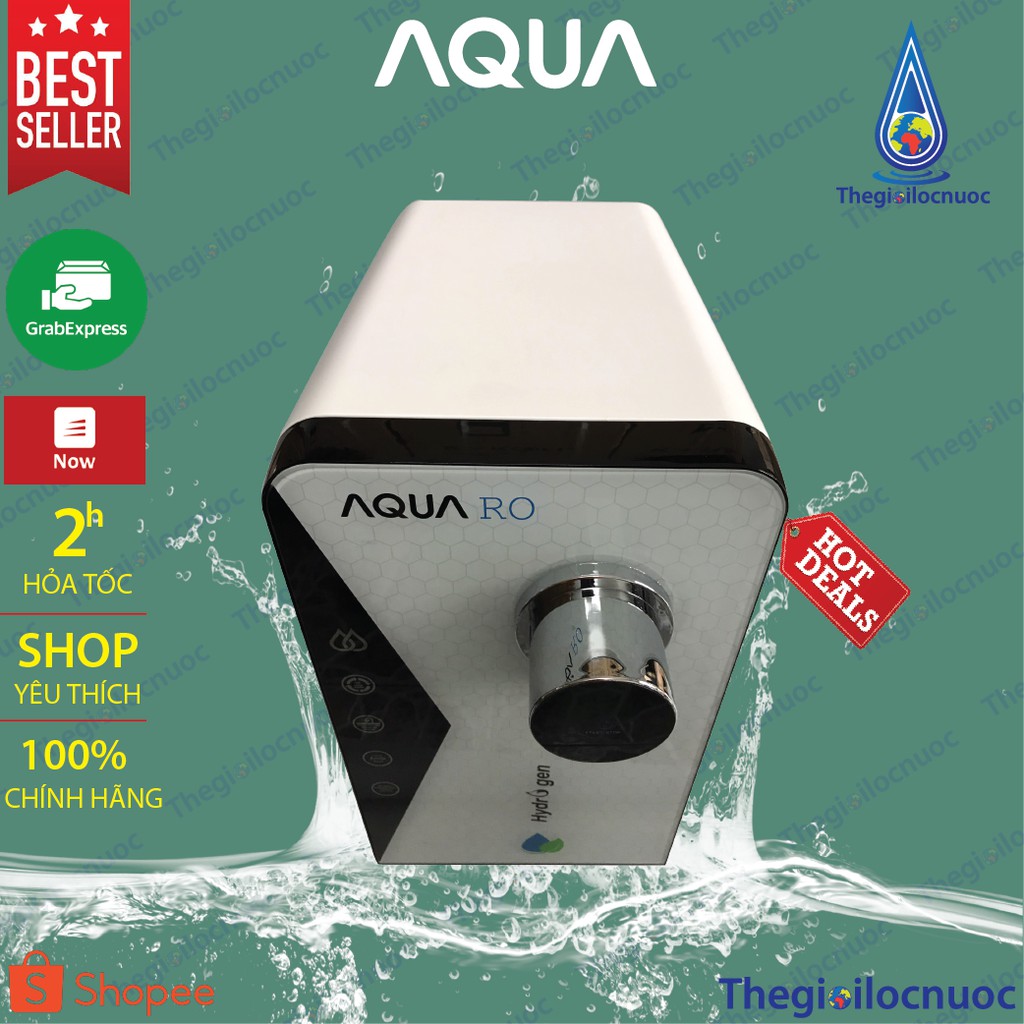 Máy lọc nước Aqua Hydrogen 5 cấp lọc để bàn lấy nước bằng vòi cảm ứng