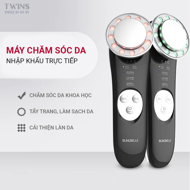 Máy Điện Di Tinh Chất Phiên Bản 2021 BlingBelle, Chăm Sóc Da, Massage Mặt Ion , Máy Tẩy Trang, Làm Sạch, Đẩy Dưỡng Chất