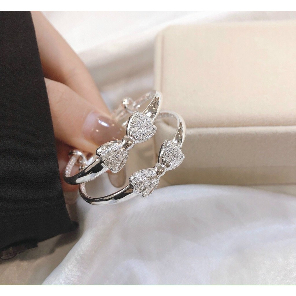 Vòng tay nơ bạc cho bé S990 hàng nhập khẩu cao cấp-Minh Tâm Jewelry