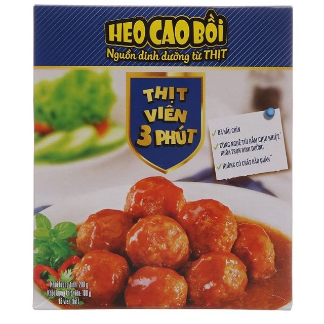 Heo Cao Bồi Thịt viên 3 phút