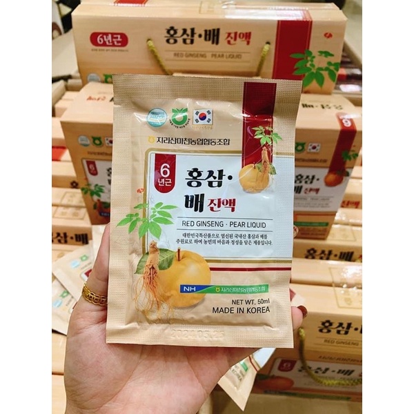 NƯỚC HỒNG SÂM LÊ- RED GINSENG PEAR (50ml x30 gói )