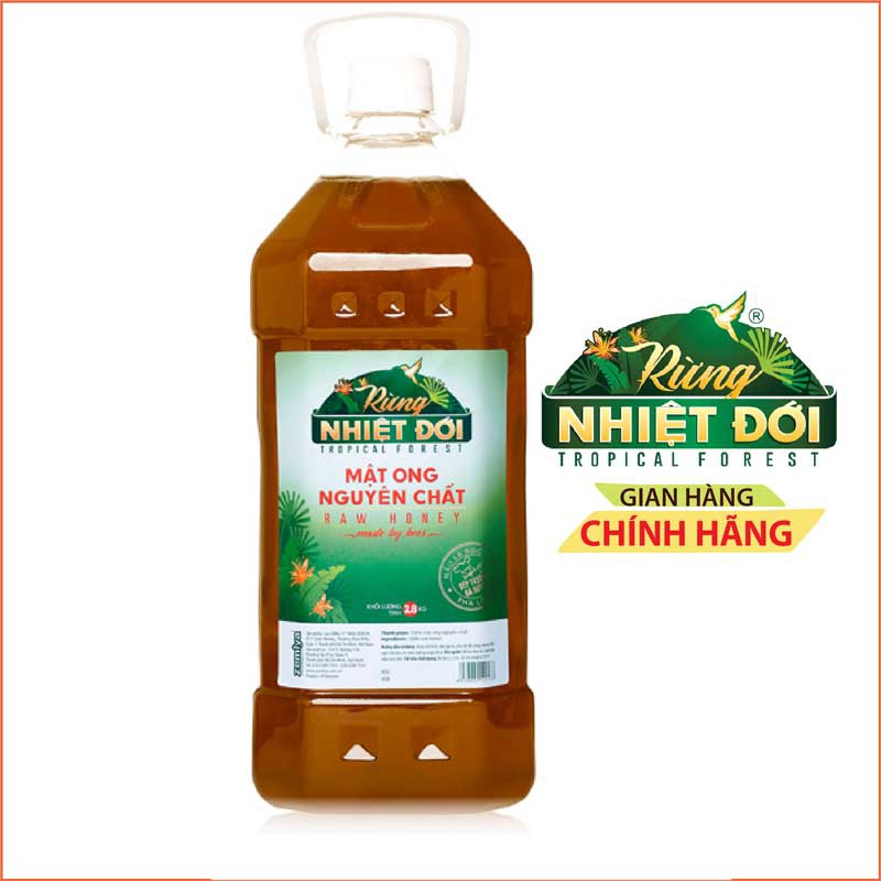 [Mã SKAMLTSM9 giảm 10% đơn 99K] Mật ong nguyên chất Rừng Nhiệt Đới 2800g - mật ong rừng, chất lượng tốt, giá tốt