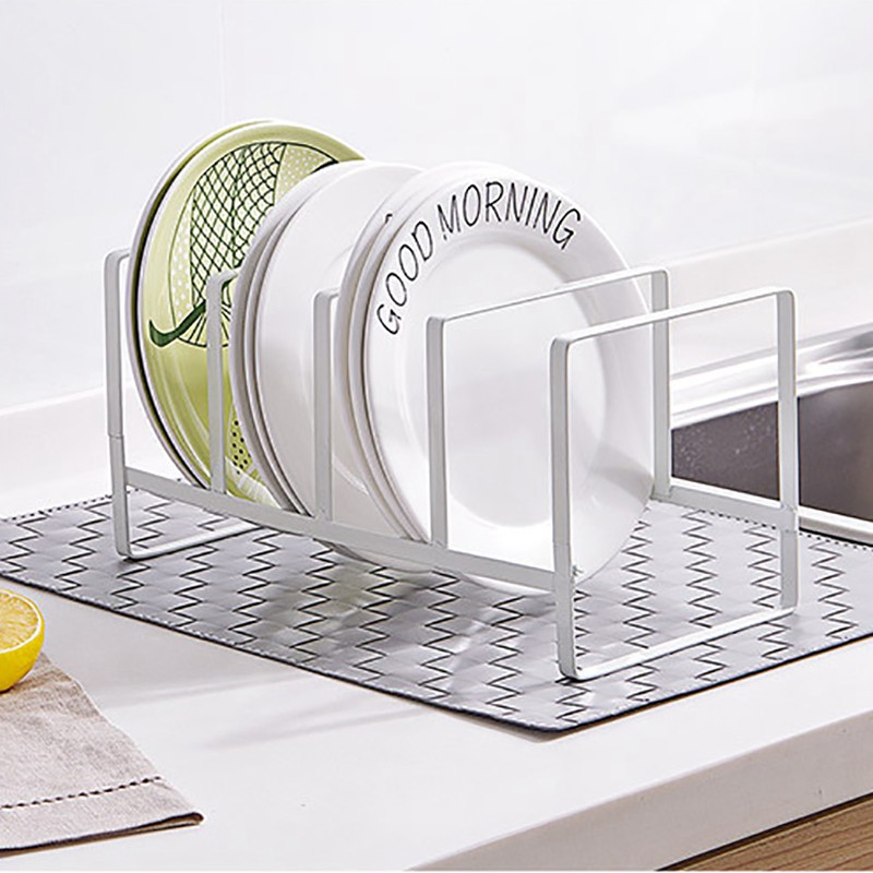 COD Ready Iron Kitchen Dish Cup Drying Rack Drainer Dryer Tray Tableware Holder