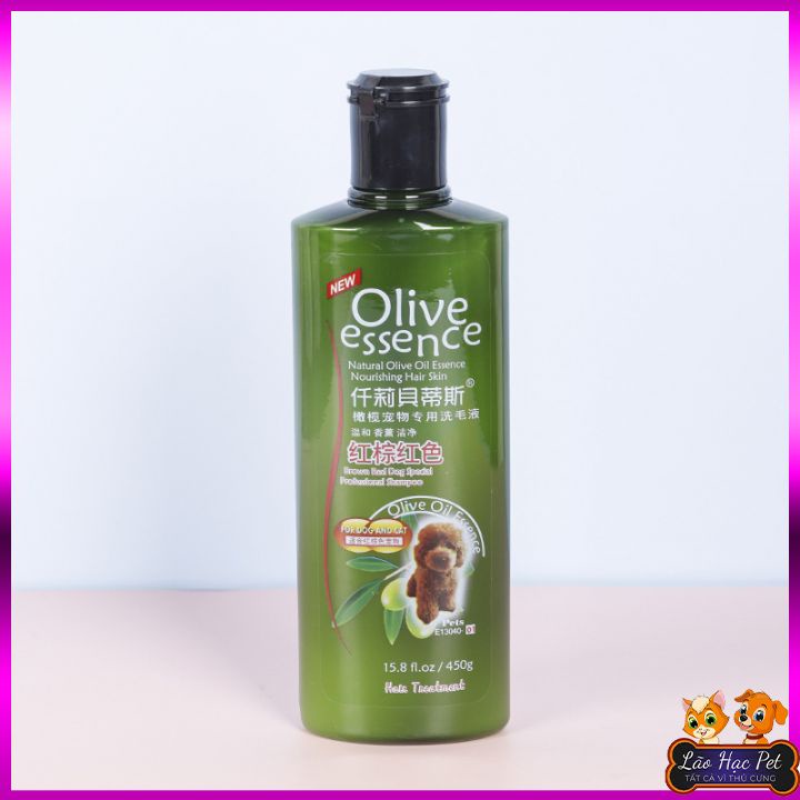 Sữa tắm cho chó mèo lông NÂU ĐỎ và LÔNG MÀU - Combo Sữa tắm SOS + OLIVE