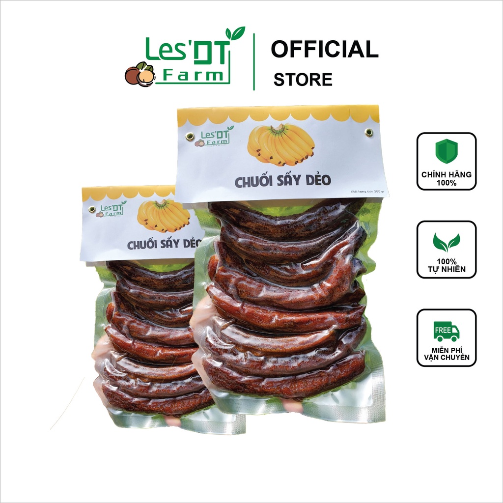 Chuối Laba Sấy Dẻo Không Đường Chuẩn Sạch 100%, Gói 300g