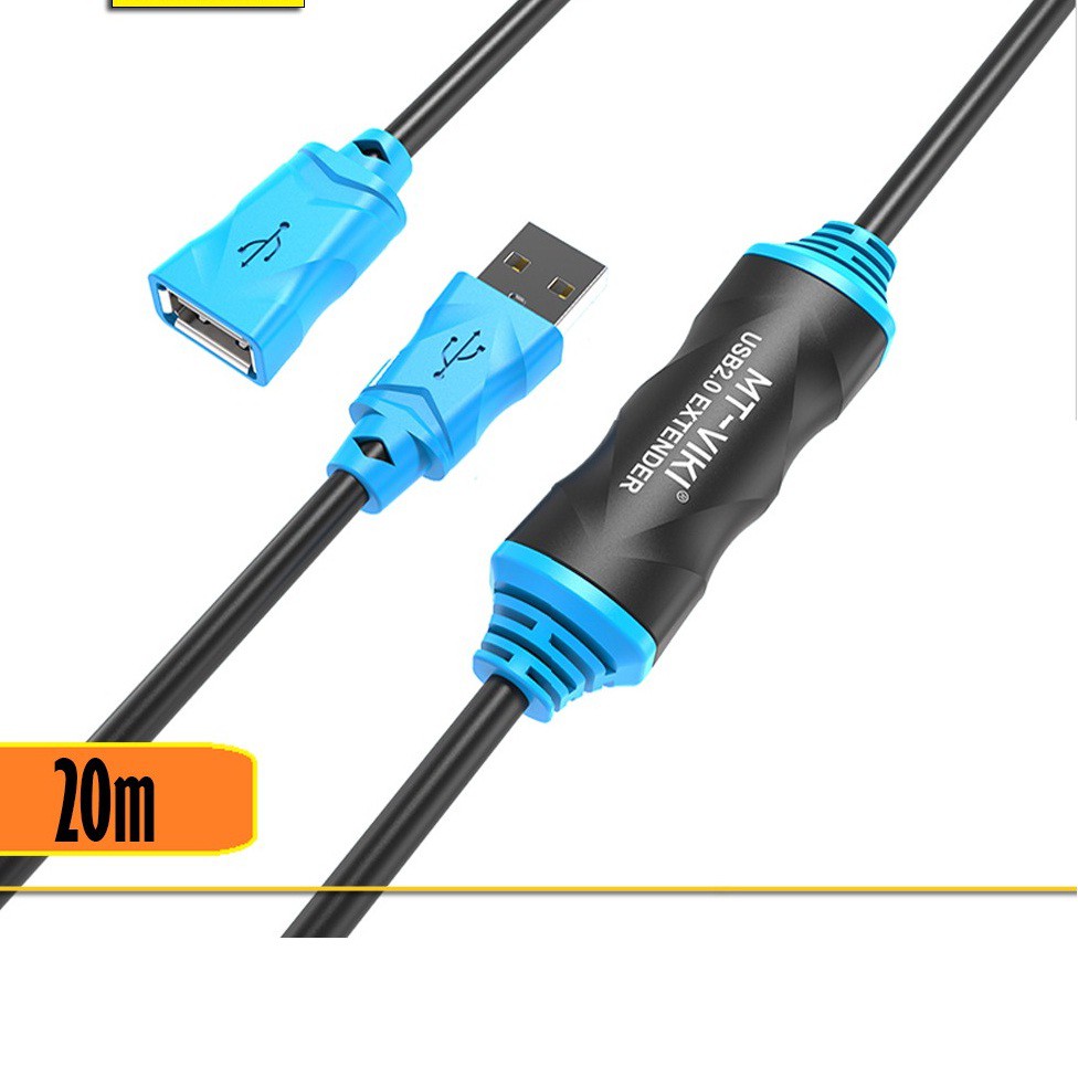 Cáp nối dài USB 20m Có IC khuếch đại tín hiệu - HÀNG CHÍNH HÃNG VIKI