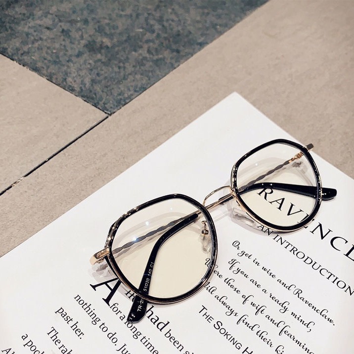 Mắt kiếng gọng kim loại tròn thời trang Hàn Quốc cho nam và nữ