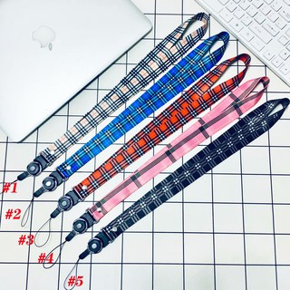Fashion Plaid Universal Phone Long Lanyard Neck & hand lanyard Card package Lanyard Dây buộc