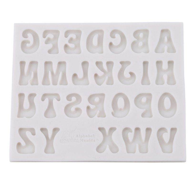 Khuôn Silicone Tạo Hình Làm Bánh Kẹo Hình Chữ Cái Và Số 3D DIY