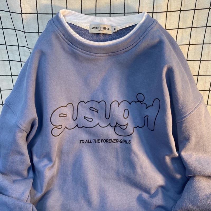 Áo Nỉ Sus Sưeater Form Rộng Unisex Nam Nữ Ulzzang- Áo Nỉ Cổ Tròn Basic