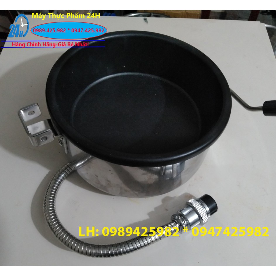 Nồi điện nổ ngô của máy bắp rang bơ điện tủ kính