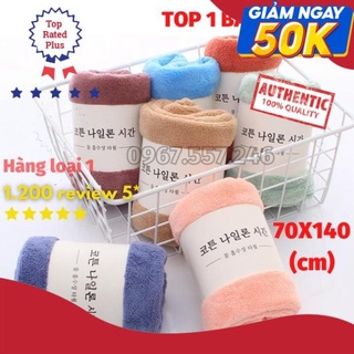 Khăn tắm lông cừu hàn quốc cao cấp 70x140 cm chất bông siêu mềm mịn thấm nước cực nhanh dùng cho khách sạn bé sơ sinh