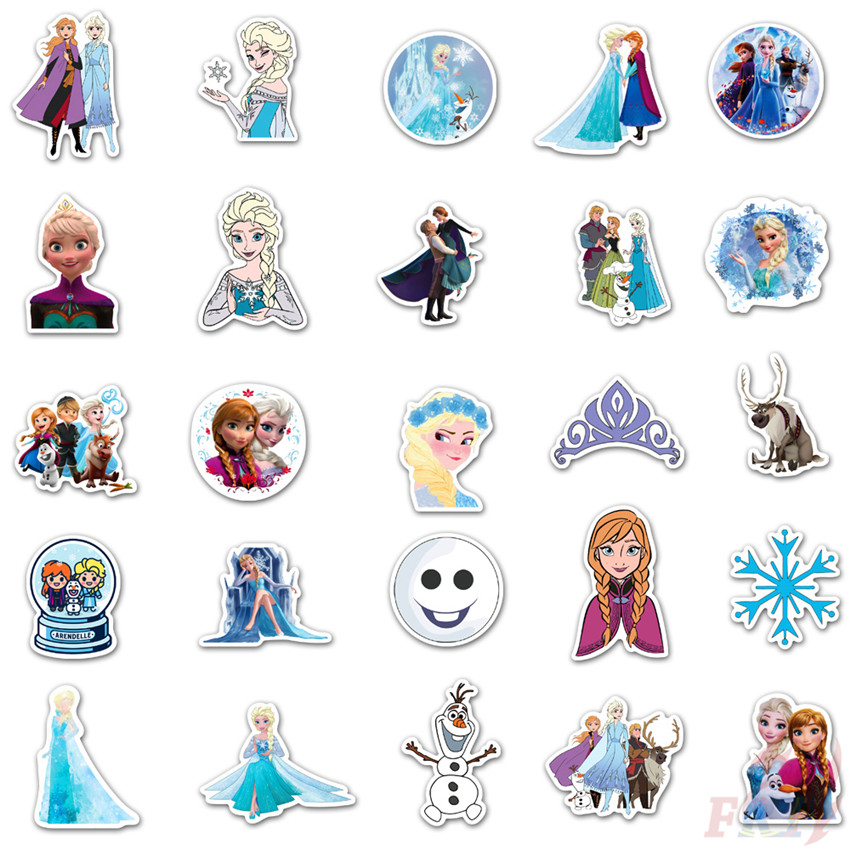 ❉ Frozen - Series 02 Disney Princess Anna Elsa Stickers ❉ 50Pcs/Set Classical Movie DIY Fashion Mixed Doodle Decals Stickers