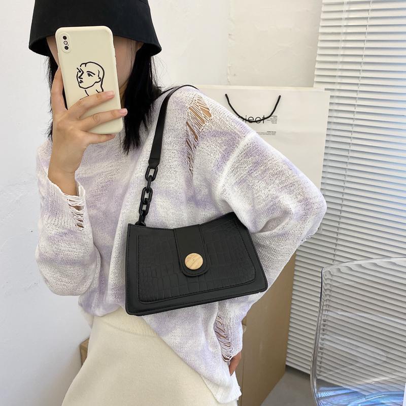 Túi kẹp nách đeo vai phối xích full màu công sở đựng vừa điện thoại DIOMI thời trang mẫu mới 2021