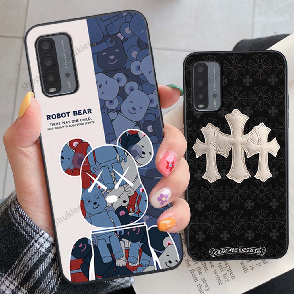 Ốp lưng Xiaomi Redmi 9T hình Robot Bear, Kawsnc bảo vệ điện thoại