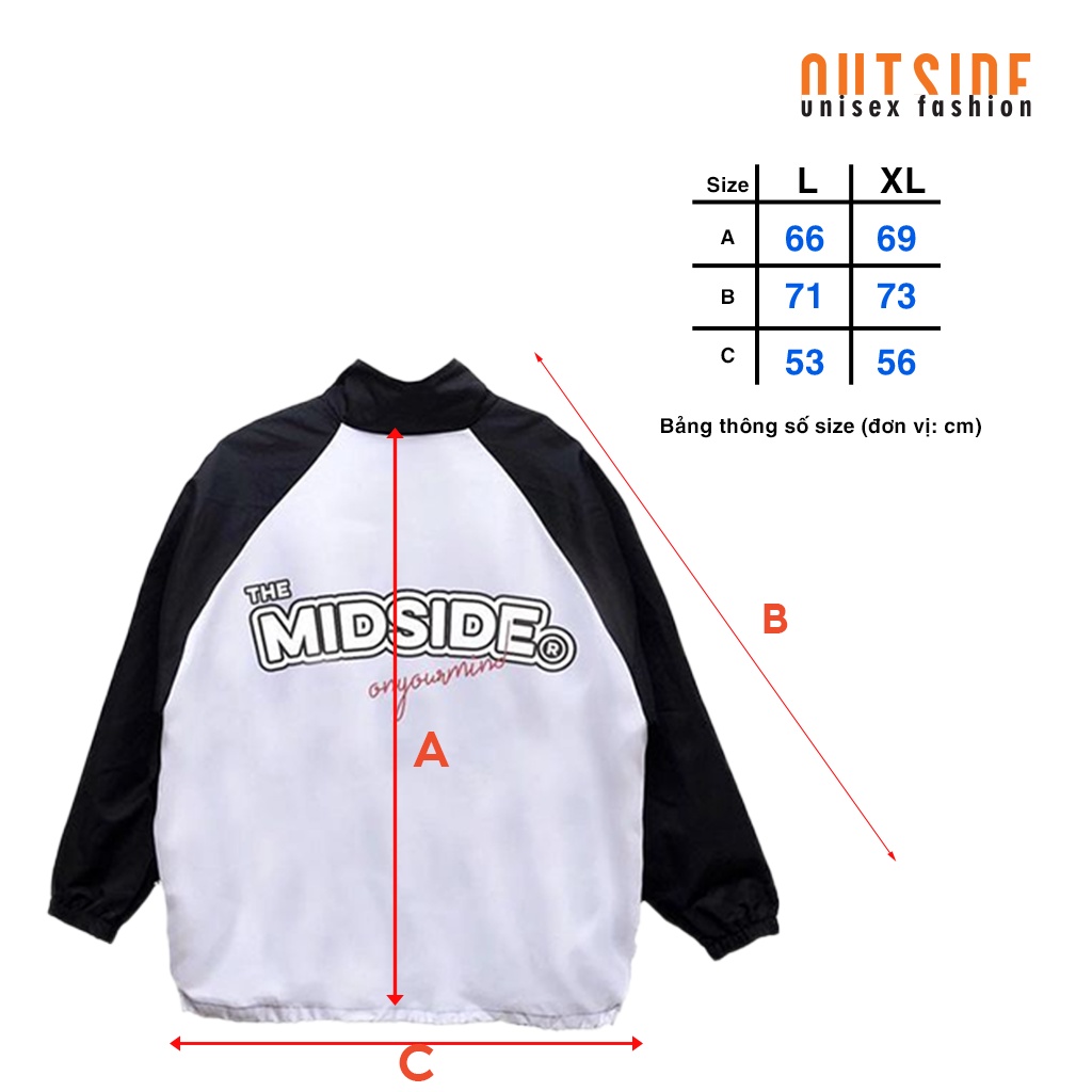 Áo khoác dù jacket bombers TMS, áo khoác gió nam nữ unisex vải dù thoáng mát form rộng Outside - TMS