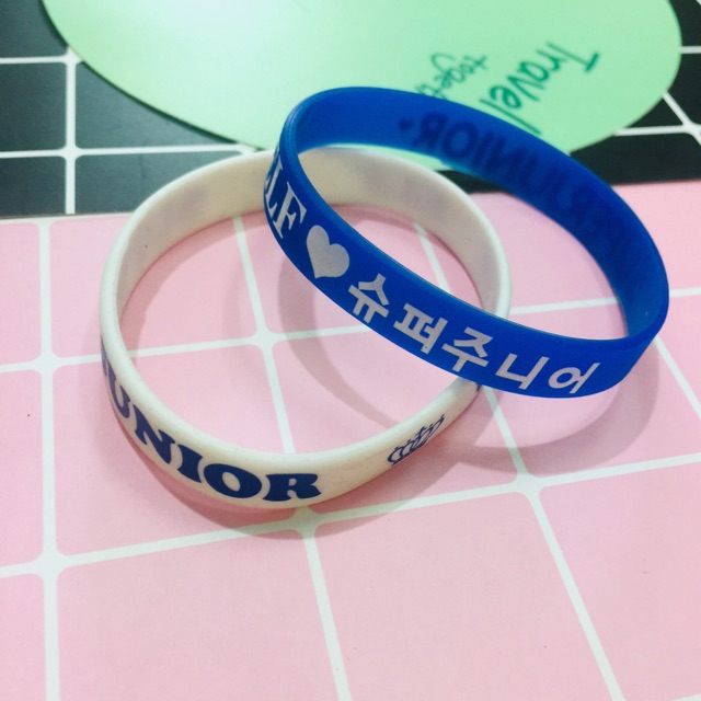 2 vòng tay superjunior 30k->12k, vòng cao su kpop superjunior