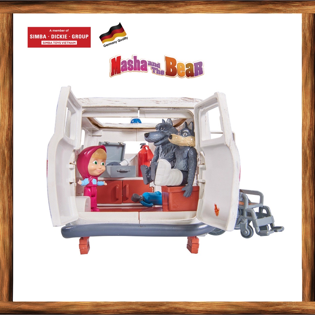 Đồ Chơi Xe Cứu Thương MASHA AND THE BEAR Masha Playset &quot;Ambulance&quot; 109309863 - Simba Toys Vietnam