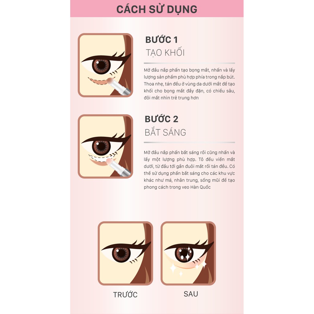 Bút Trang Điểm Bọng Mắt 2 Trong 1 Cathy Doll Dolly Eye Stick 0.7g+0.7g