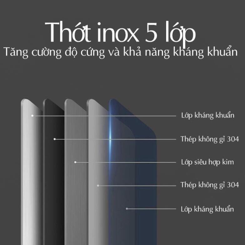 Thớt Inox 304 Kháng Khuẩn Cao Cấp 2 Mặt 33x23cm